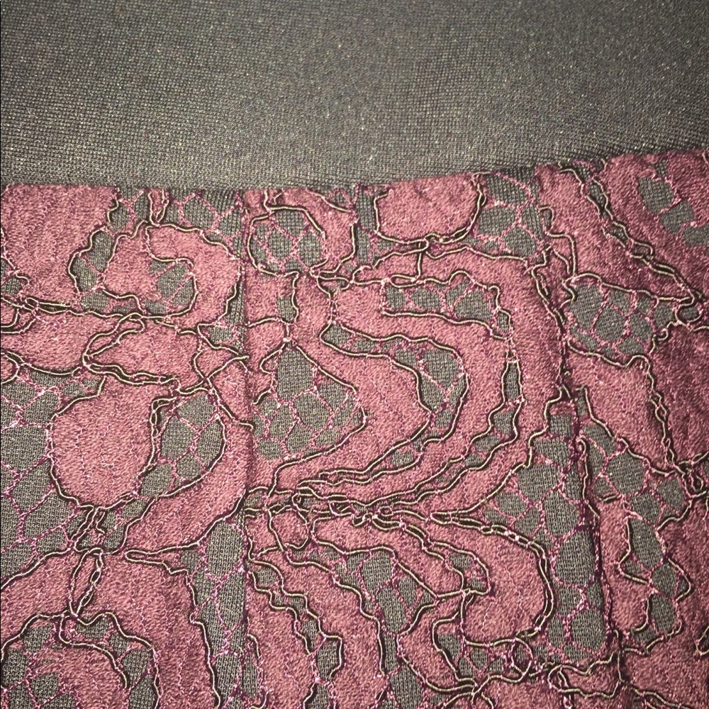 ANN TAYLOR LOFT PENCIL SKIRT w/ LACE OVERLAY- EUC - Picture 7 of 8